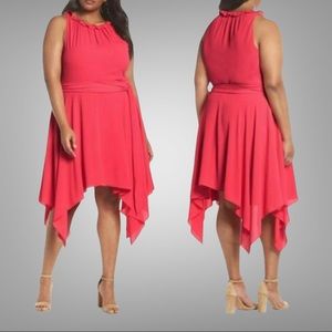 Plus Size Dress Handkerchief Hem NWT Size 22W Fancy Formal